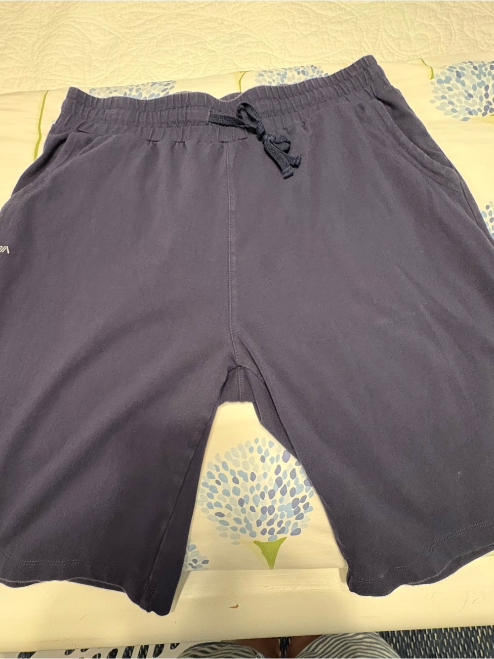 Daily Ritual Navy Drawstring Track Shorts